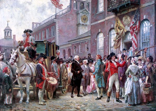 Washinton's Inaugeration at Independence Hall