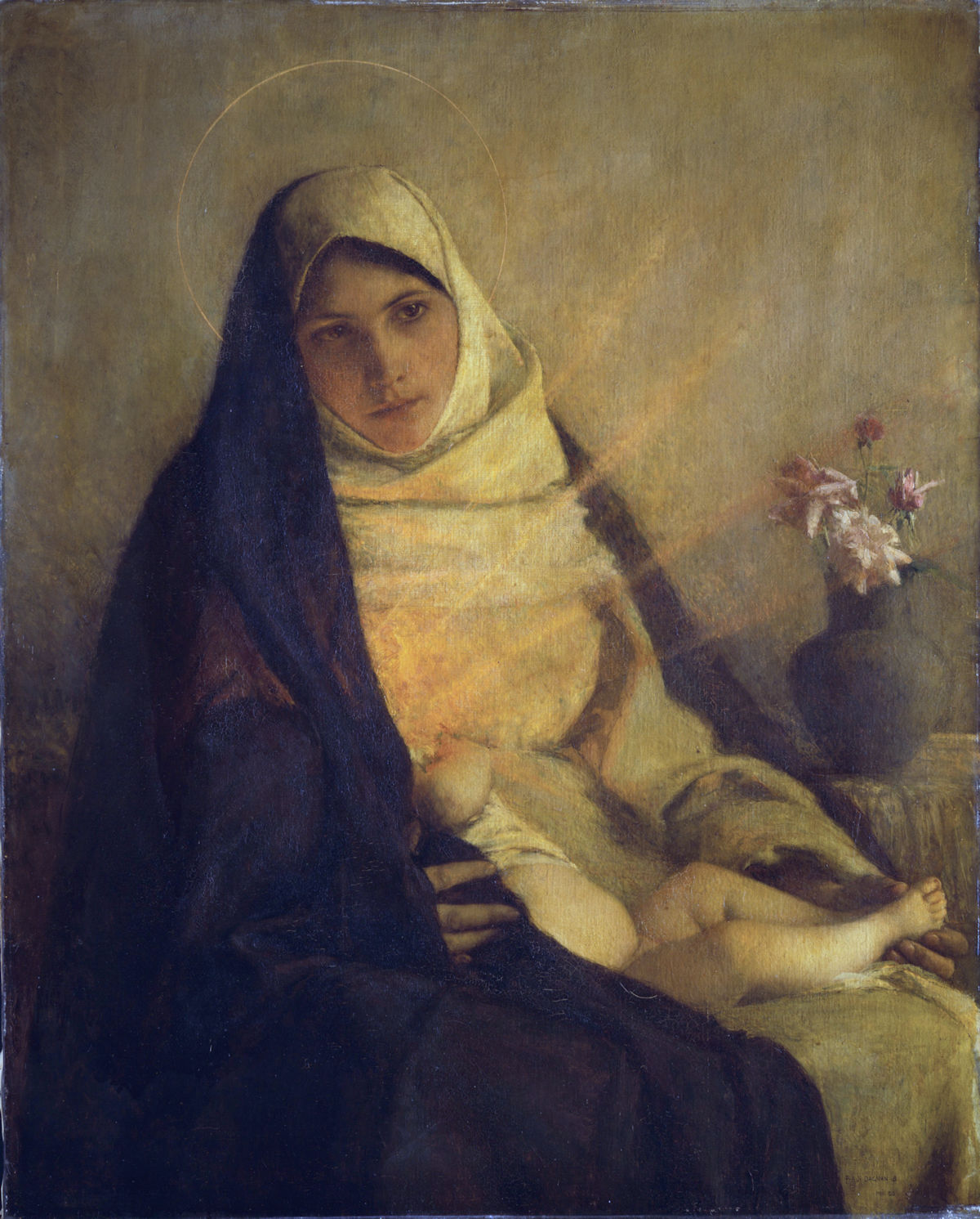 Madonna of the Rose by Pascal-Adophe-Jean Dagnan-Bouveret