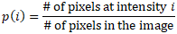 Intensity probability formula