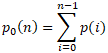 The weighted probability for class 0 formula