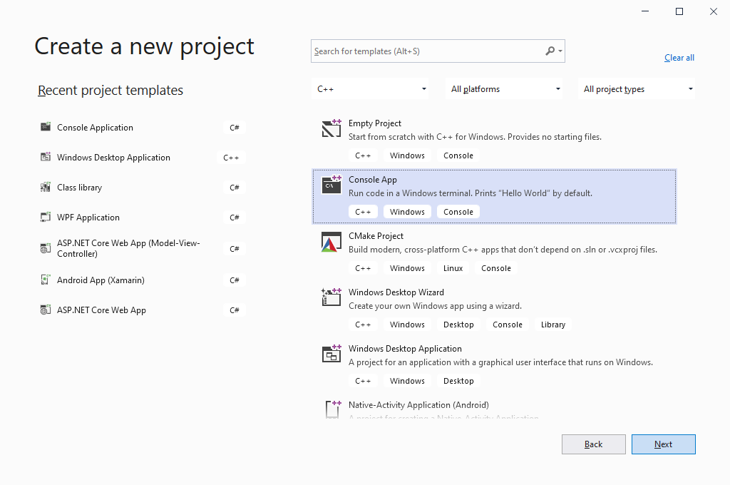 C++ Console App Project