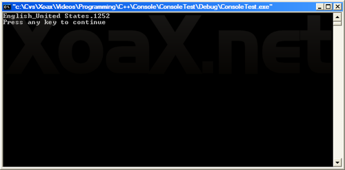 setlocale() Output