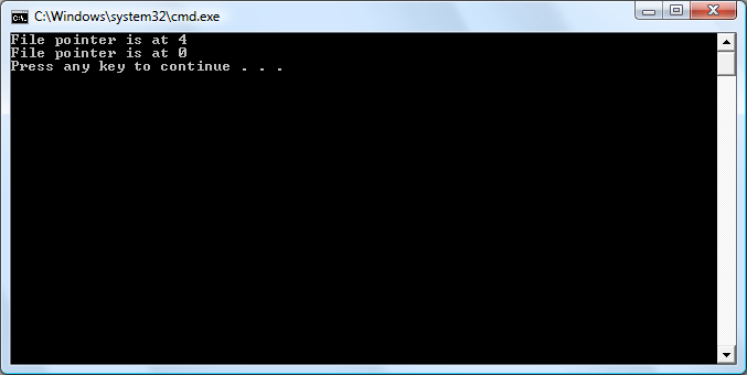rewind() Output