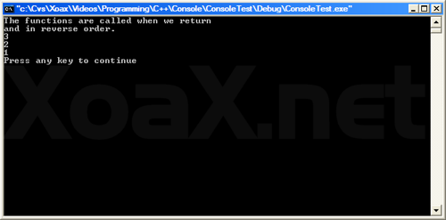 atexit() Output