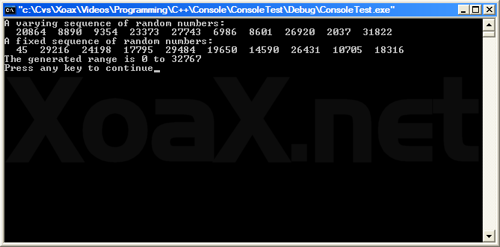 rand() Output