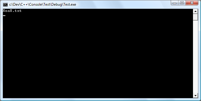 putwc() Output