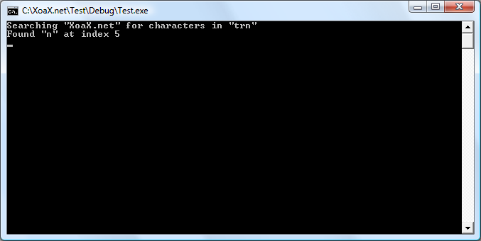wcscspn() Output