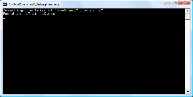wmemchr() Output