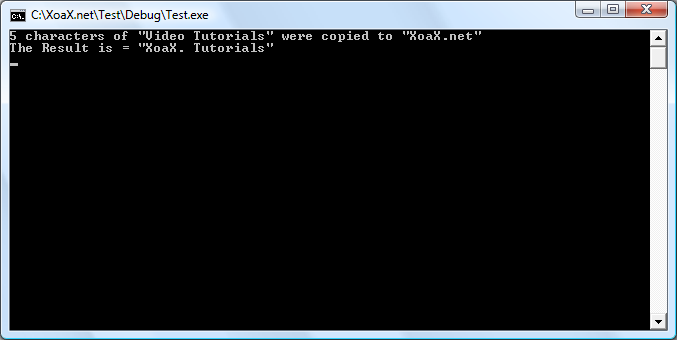 wmemmove() Output