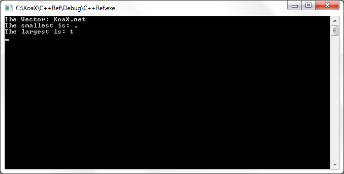 minmax_element() Output