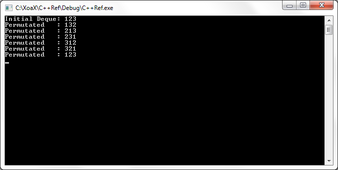 next_permutation() Output