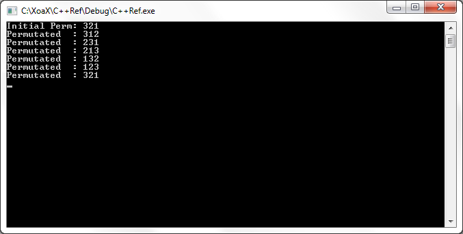 prev_permutation() Output