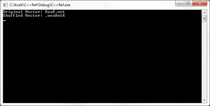 random_shuffle() Output