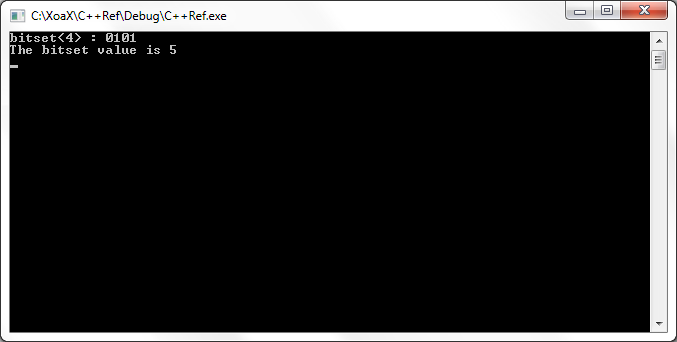 bitset<N>::to_ullong() Output
