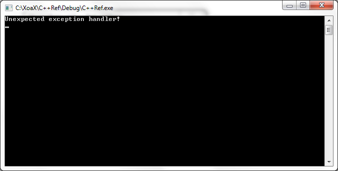 unexpected() Output