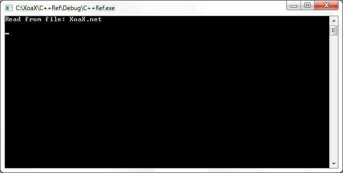 basic_ifstream<C,T>::rdbuf() Output