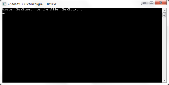 wfilebuf Output