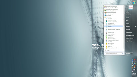 Open Notepad Windows 7