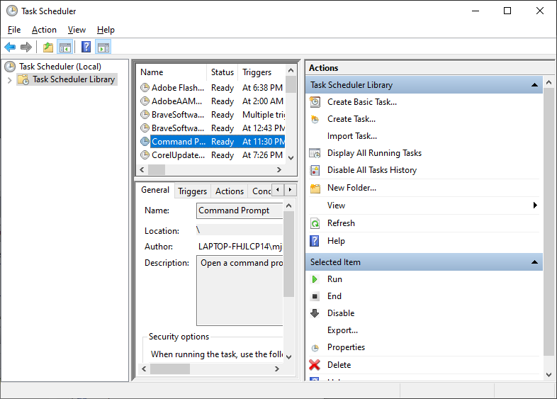 Newly Scheduled Task