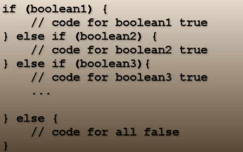 The If-Else If-Else Statement